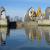 Tidal barriers on the Thames, London.