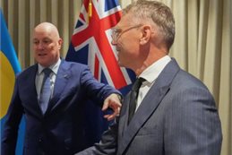 Justice Minister Paul Goldsmith (right) with Prime Minister Christopher Luxon