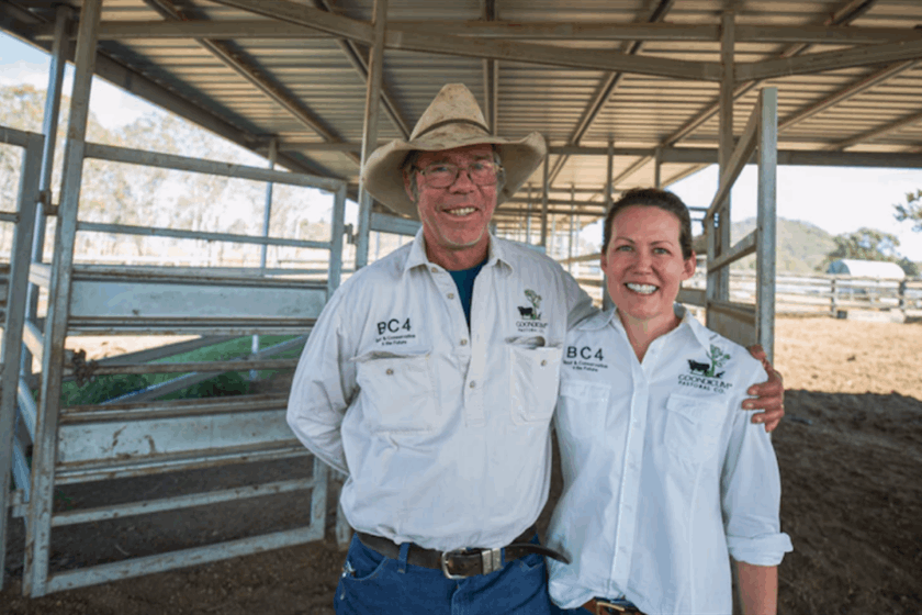 Graziers Robert and Nadia Campbell are the first landholders to sell carbon credits to the Queensland government.