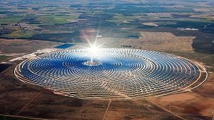 Spain's Gemasolar power plant spied from the historic Solar Impulse round-the-world flight in July