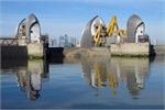 Tidal barriers on the Thames, London. Tidal barriers on the Thames, London.