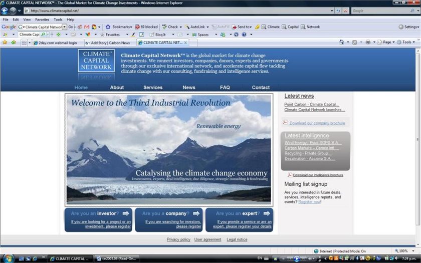 Climate Capital Network ... connecting with renewables investors
