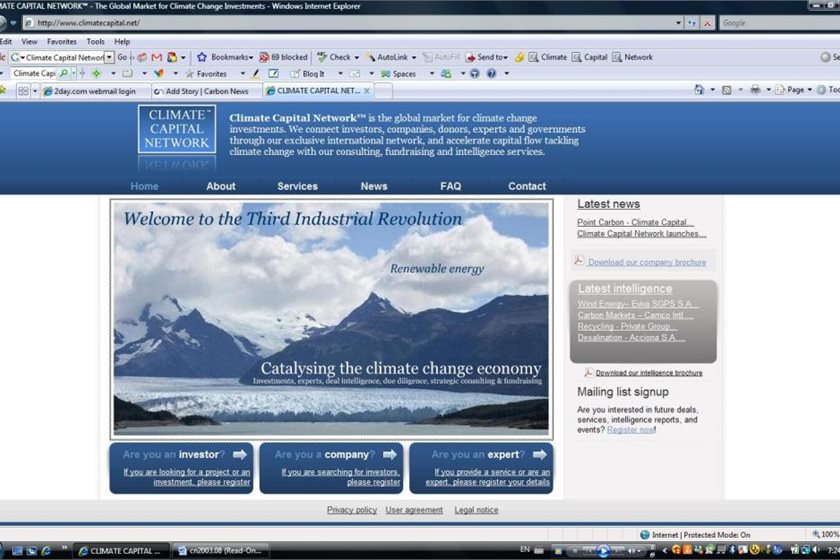 Climate Capital Network ... connecting with renewables investors