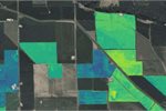 Cloud Agronomics carbon sequestration imaging overlaid onto a public map. Cloud Agronomics carbon sequestration imaging overlaid onto a public map.