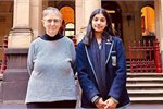 Sister Brigid Arthur, 86, and Anj Sharma, 16, are among a group who secured a judgment from the Australian federal court that found the government has a duty to protect young people from climate change. Sister Brigid Arthur, 86, and Anj Sharma, 16, are among a group who secured a judgment from the Australian federal court that found the government has a duty to protect young people from climate change.