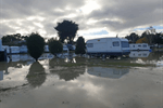 Plenty of water visible at the Waikuku Holiday Park in North Canterbury. Plenty of water visible at the Waikuku Holiday Park in North Canterbury.