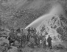 Gold sluicing in the early days.