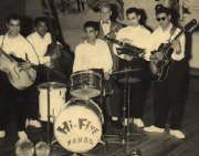 Hi Five Mambos in the 1960s ... Kawana Pohe in dark glasses at right.