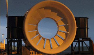 Open hydro turbine Crest plans to use at Kaipara harbour ... 200 x 1MW turbines planned