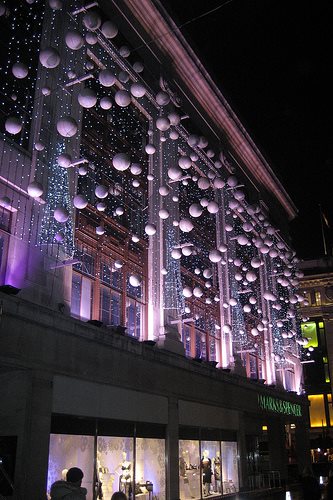 Marks & Spencer in Oxford St, London .. carbon neutral leadership in retail