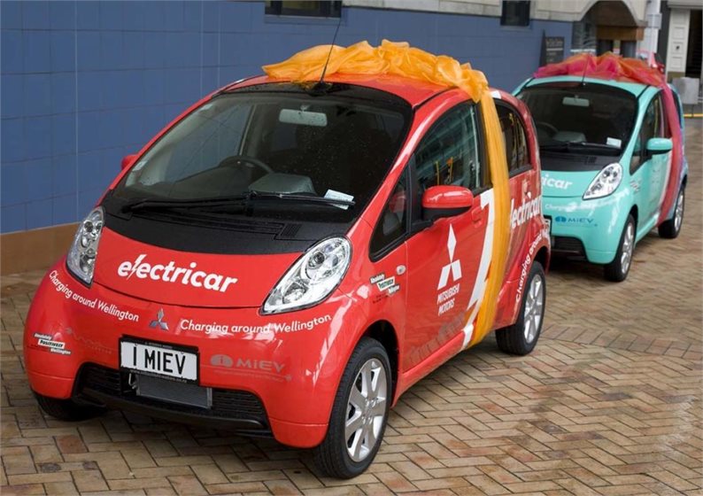 Mitsubishi's iMiEV ... on trial in capital.