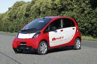 Mitsibishi's i-car .. the firm says it is 12 months ahead of competitors