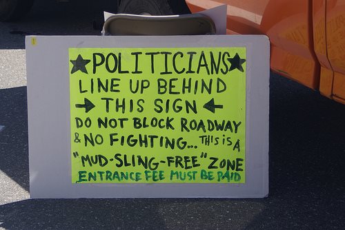 Everyone was welcome to the climate change mud fight