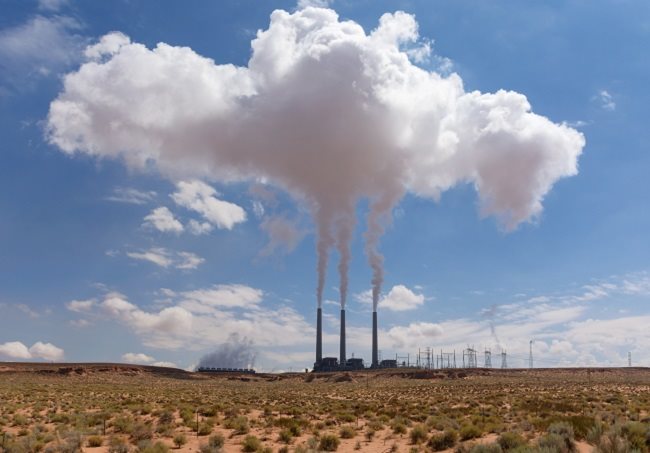 A coal-fired power plant located on a Navajo Indian reservation in Arizona.