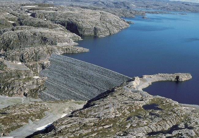 Dams create huge reservoirs for hydropower plants in Norway.