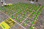 A public protest in France against building new nuclear power stations. A public protest in France against building new nuclear power stations.