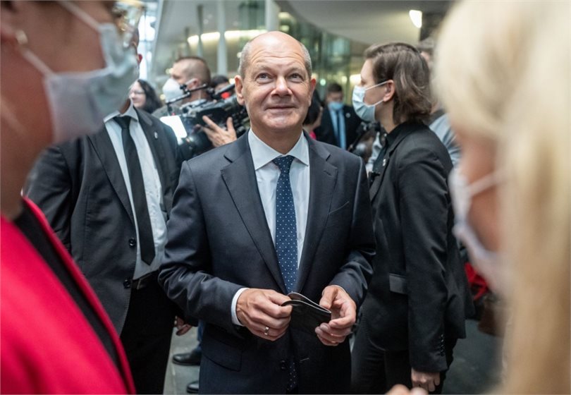 Olaf Scholz is the leader of the Social Democratic Party