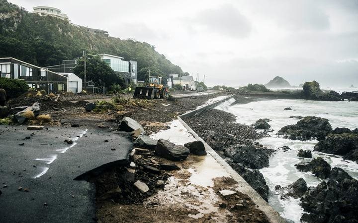 Owhiro Bay after a storm