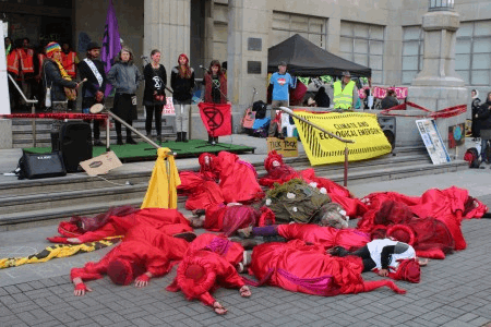 Climate protest in Wellington
