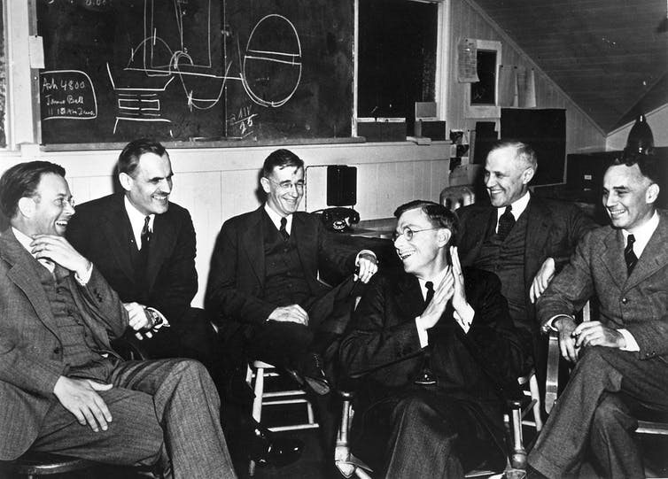 A 1940 meeting of Manhattan Project scientists