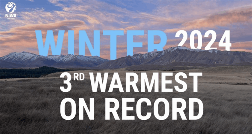 It was New Zealand's third-warmest winter on record