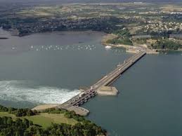 La Rance tidal barrage in France.
