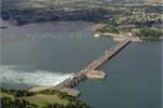La Rance tidal barrage in France. La Rance tidal barrage in France.