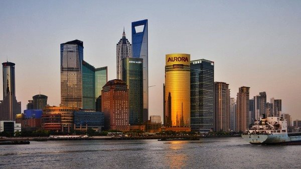 Shanghai skyline.