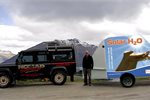 Steve Henry with biodiesel-fueled car in Queenstown. Steve Henry with biodiesel-fueled car in Queenstown.