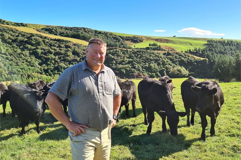 Rob Hewett, Chair of AgriZeroNZ, on his farm in South Otago.