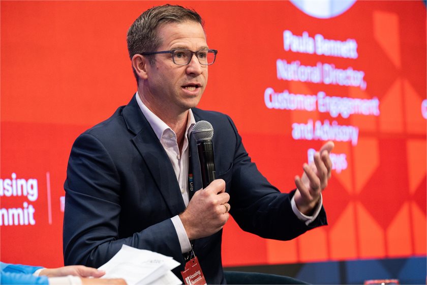 Chris Penk, minister for Building and Construction, at the Housing Summit in Auckland.