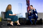 Kathryn Ryan and Energy and Climate Change Minister Simon Watts at yesterday's Climate Change and Business Conference Kathryn Ryan and Energy and Climate Change Minister Simon Watts at yesterday's Climate Change and Business Conference