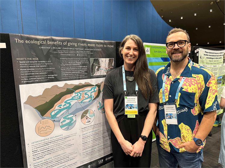 University of Canterbury PhD student Christina McCabe and Associate Professor Jonathan Tonkin have researched the benefits of giving rivers more room to move.