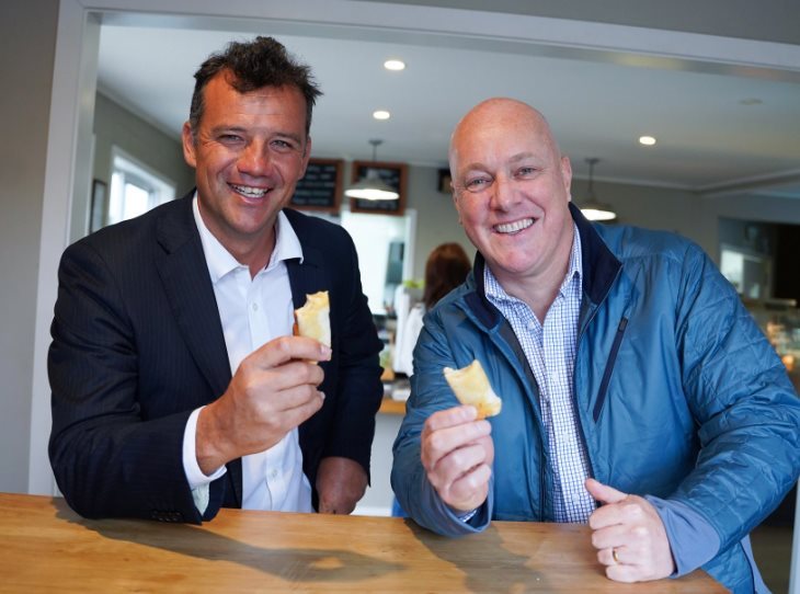 National Party Southland MP Joseph Mooney and Prime Minister Christopher Luxon