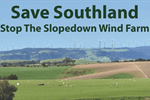 Altered image of the Slopedown site, part of a campaign poster from local group the West Catlins Preservation Society. Altered image of the Slopedown site, part of a campaign poster from local group the West Catlins Preservation Society.