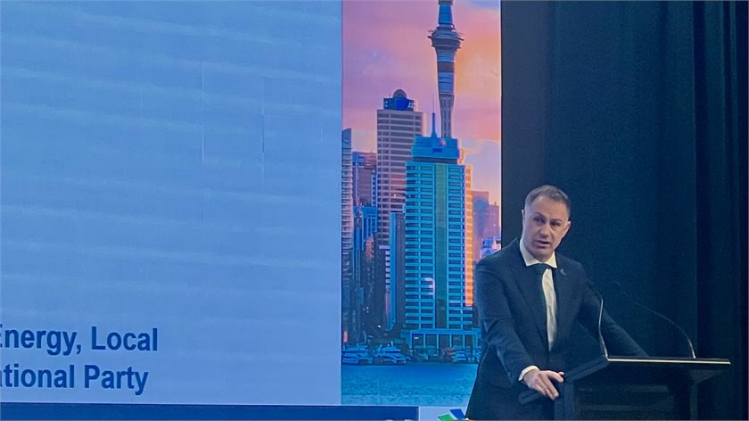 Energy Minister Simon Watts addressing the CEP conference in Auckland this week