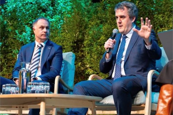 Local government and climate minister Simon Watts (left) and transport minister Chris Bishop at the Local Government NZ conference this week Local government and climate minister Simon Watts (left) and transport minister Chris Bishop at the Local Government NZ conference this week