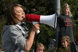 Greta Thunberg at the Norway protest Greta Thunberg at the Norway protest