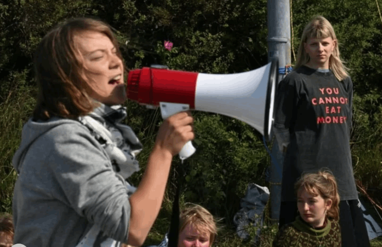 Greta Thunberg at the Norway protest