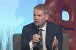 Labour leader Chris Hipkins speaking at the Climate Change and Business Conference in Auckland yesterday Labour leader Chris Hipkins speaking at the Climate Change and Business Conference in Auckland yesterday