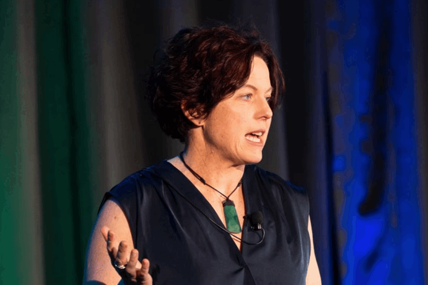 Heather Peacocke speaking at this week's Climate Change and Business Conference