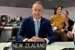 Climate Change Minister Simon Watts at the COP30 climate summit in Brazil.