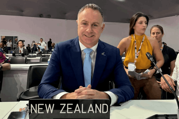 Climate Change Minister Simon Watts at the COP30 climate summit in Brazil.