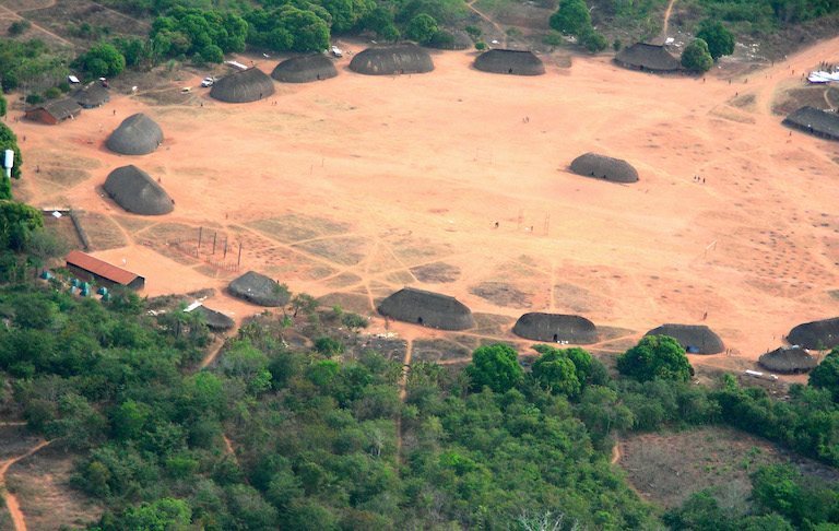 A Kuikuro community in Xingu Indigenous Park