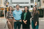 Opportunity Party candidates (from left to right): Jessica Hammond, deputy leader Daniel Eb, leader Qiulae Wong, and Kayla Kingdon-Bebb.