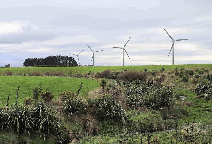 Kapuni Project wind turbines in South Taranaki (visual simulation)