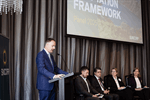 Simon Watts speaking at the Suncorp/Insurance Council New Zealand National Adaptation event
