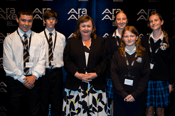 Former Energy Minister Megan Woods at an Ara Ake event in 2022