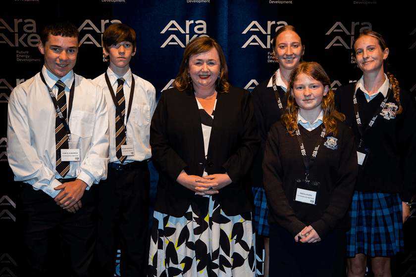 Former Energy Minister Megan Woods at an Ara Ake event in 2022