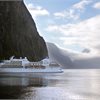 Cruise ship in Milford Sound